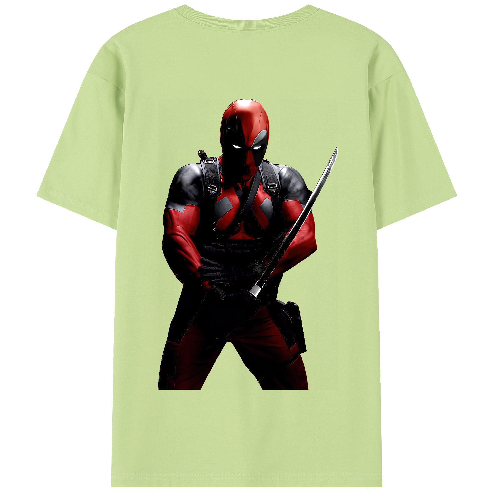 （画像用） Deadpool デッドプール 綿100％半袖Tシャツ（背面プリント）